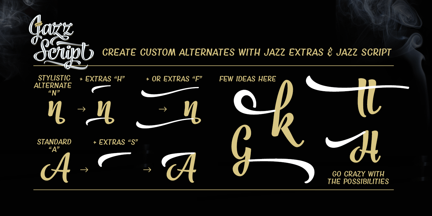 Beispiel einer Jazz Script-Schriftart #2